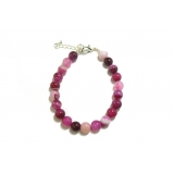Beaded Pink Agate Bracelet Beaded Pink Agate Bracelet